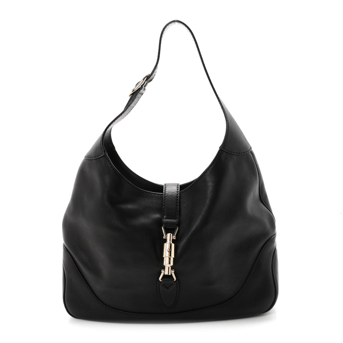 Gucci Calfskin Medium New Jackie Shoulder Bag Black 1 of 10