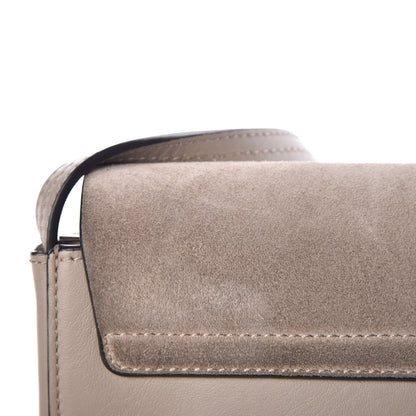 Chloe Suede Calfskin Small Faye Shoulder Bag Motty Grey 12 of 13