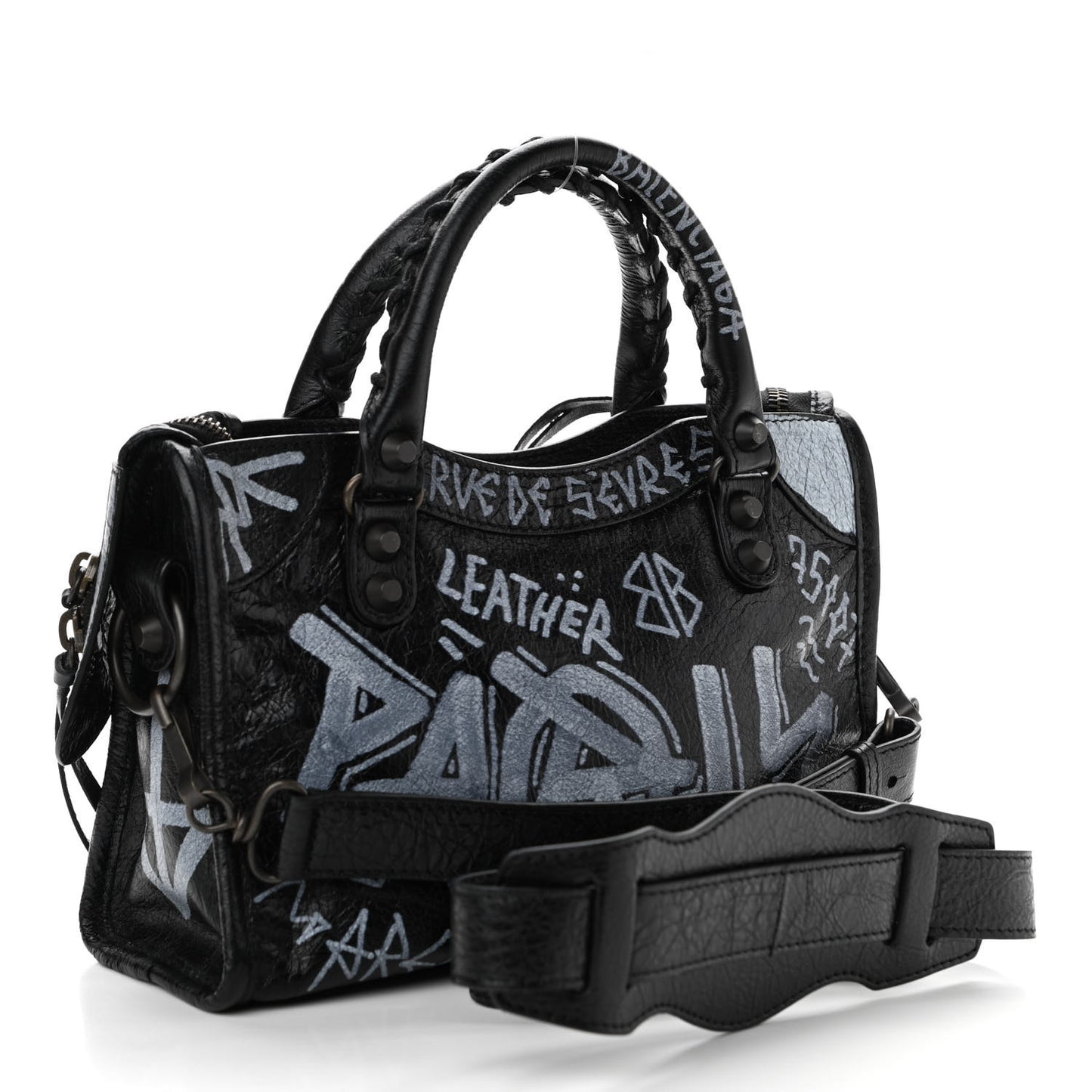 Agneau Arena Graffiti All Over Classic Hardware Mini City Black White