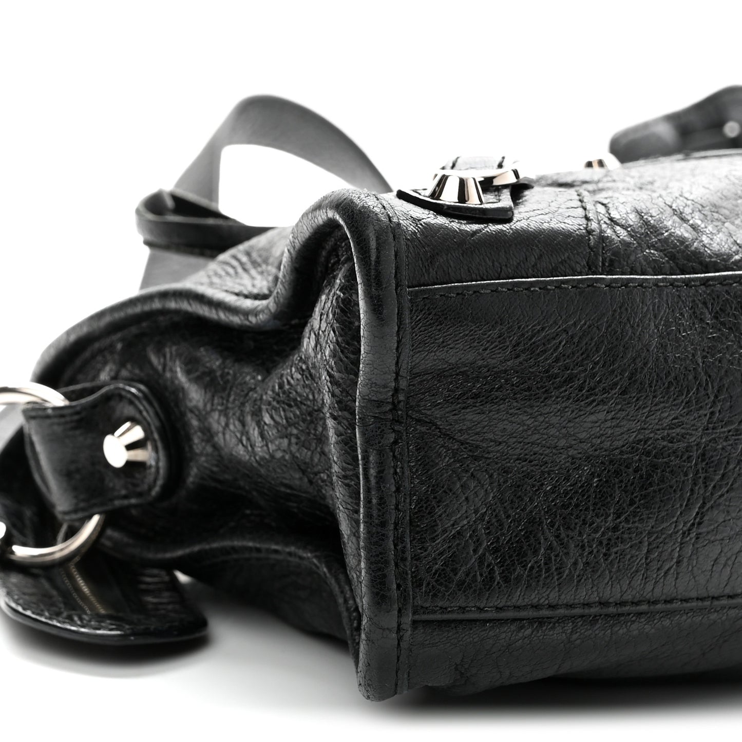 Agneau Classic Silver Hardware Mini City Black
