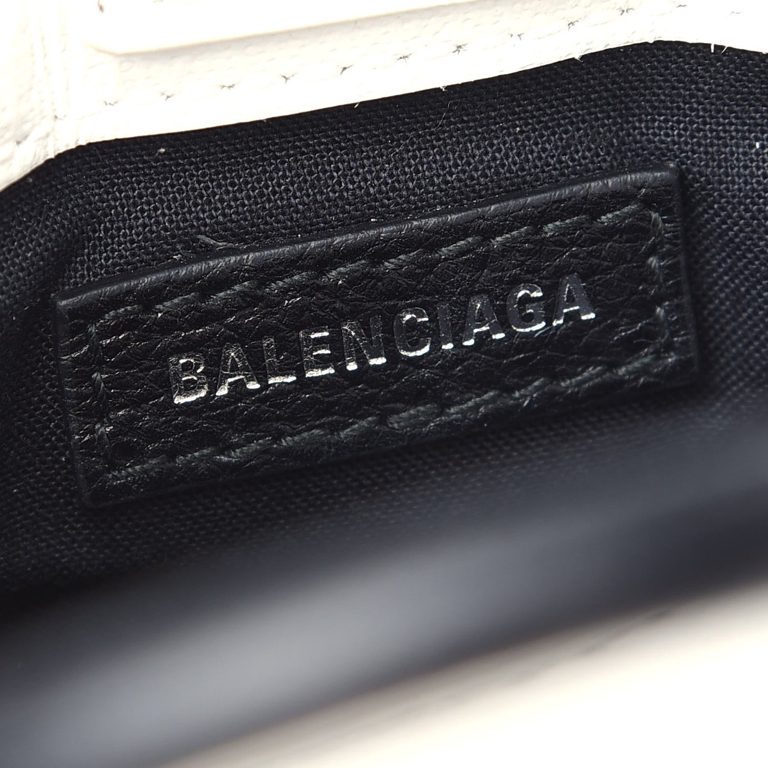 Balenciaga Squared Calfskin Logo Shopping Phone Holder Bag White 6 of 8