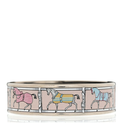 Hermes Enamel Printed Wide Tenues Et Couvertures Bracelet 65 3 of 5