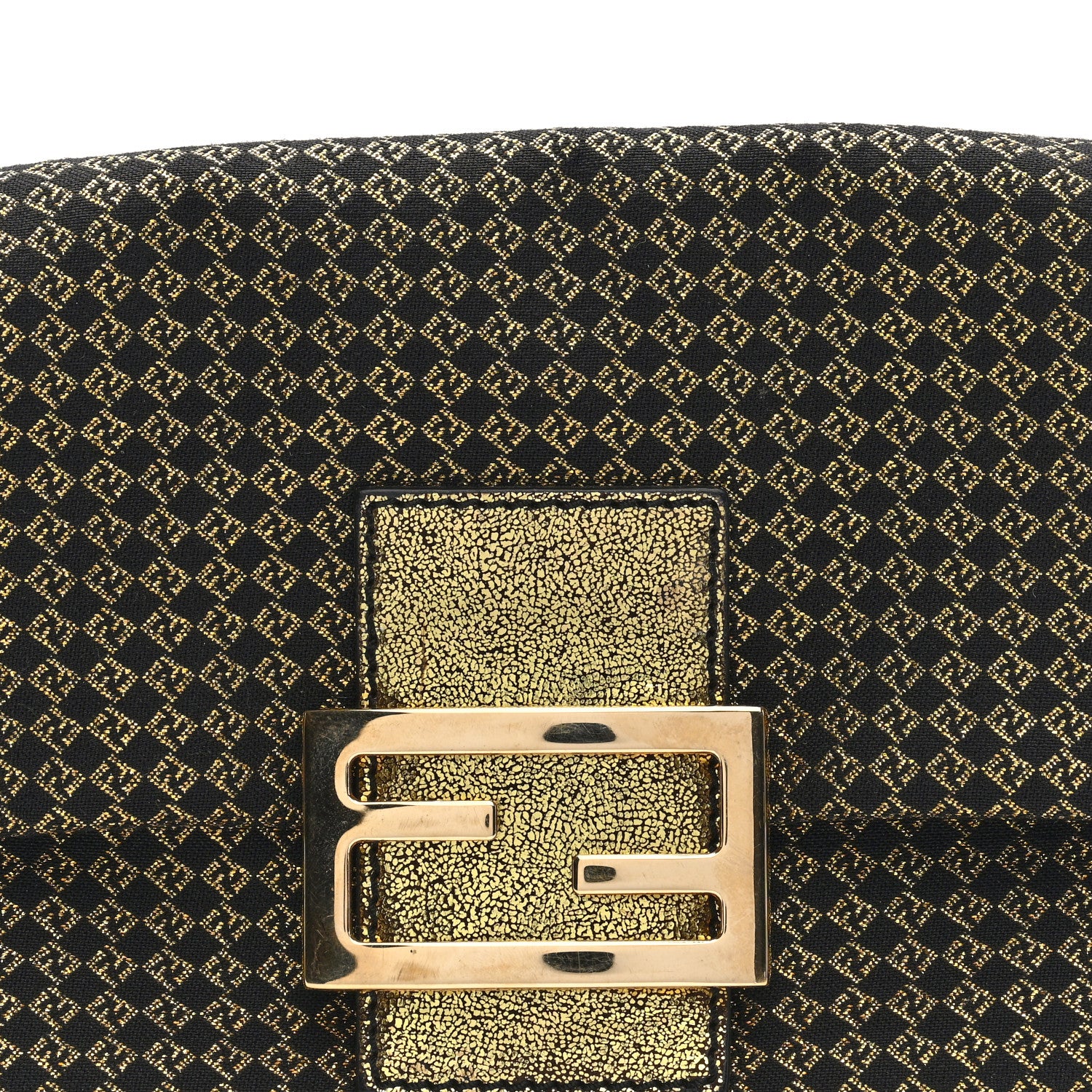 Fendi Micro Zucchino Forever Mini Mama Baguette Black Gold 7 of 9