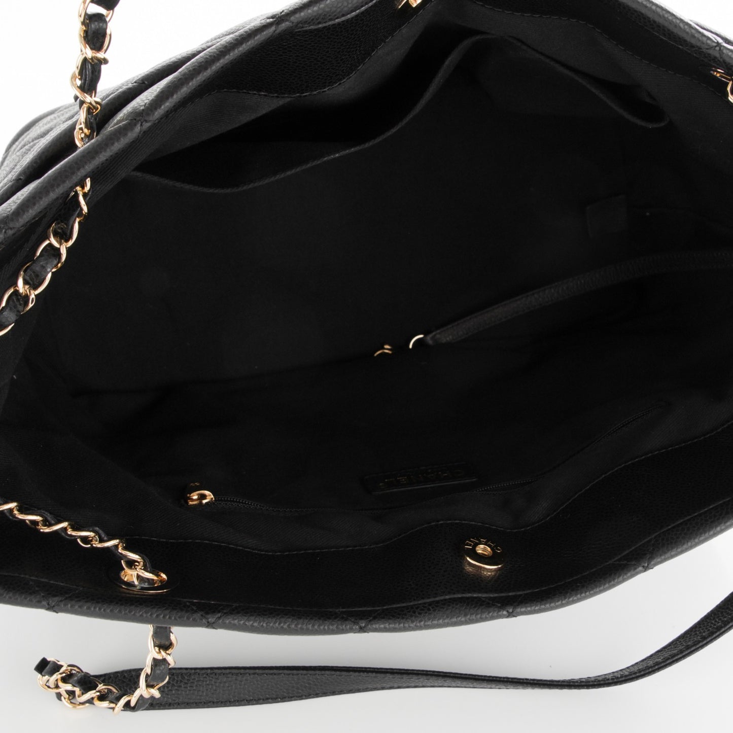 Caviar Quilted Timeless CC Soft Tote Black