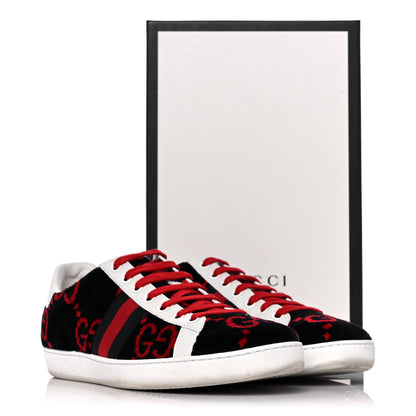 Gucci Terry Cloth GG Monogram Womens Ace Sneakers 39.5 Blue Red 10 of 10