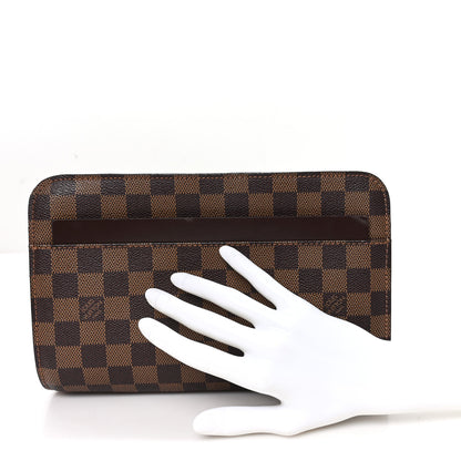 Louis Vuitton Damier Ebene Pochette Saint Louis Clutch 2 of 6