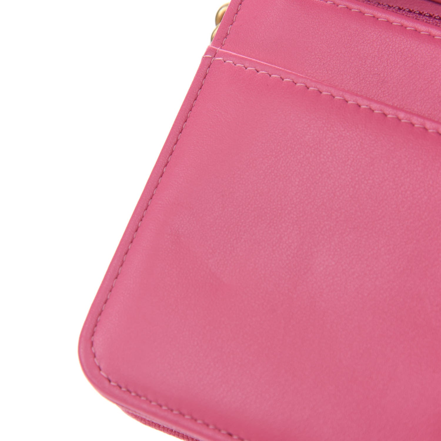 Chanel Caviar Quilted Boy Wallet On Chain WOC Pink 8 of 13