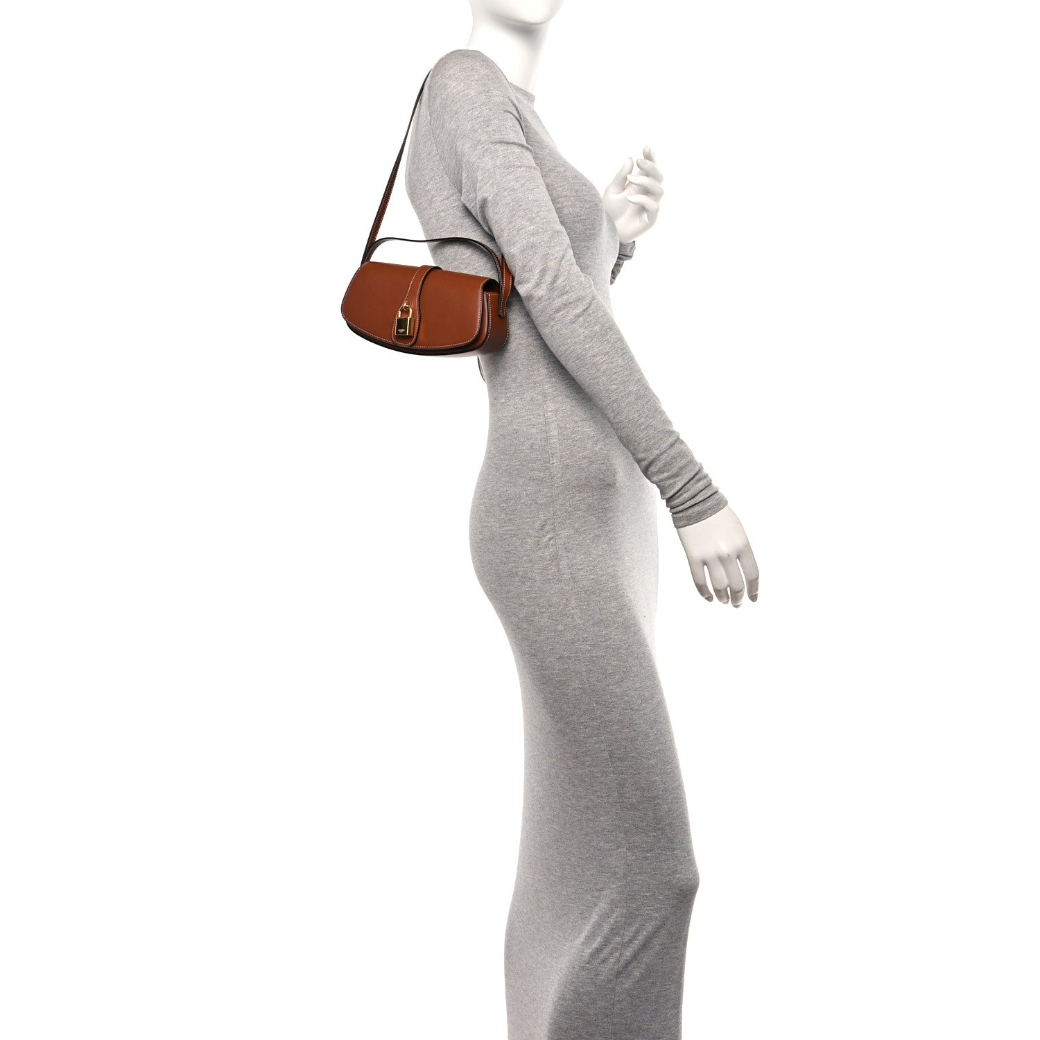 Celine Smooth Calfskin Tabou Clutch On Strap Tan 2 of 10