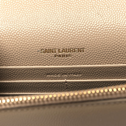 Saint Laurent Grain De Poudre Classic Monogram Kate Tassel Chain Wallet Dark Beige 6 of 11