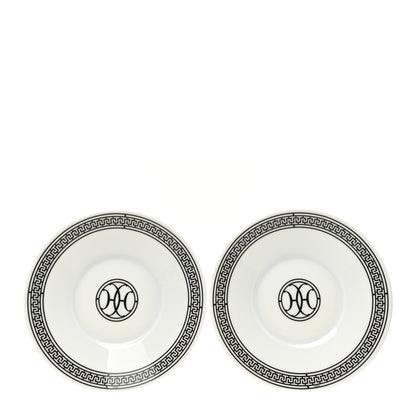 Hermes Porcelain H Deco Tea Cup And Saucer Set Of 2 4 of 7