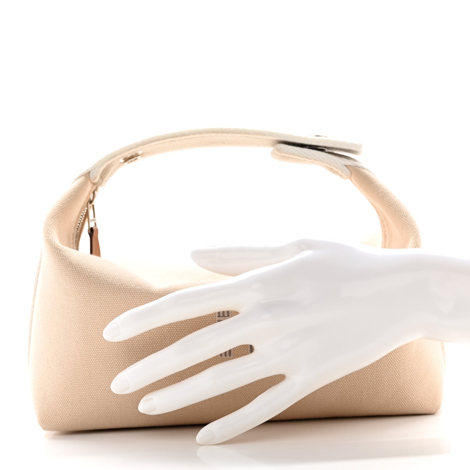 Hermes Canvas Small Bride-A-Brac Pouch Natural 2 of 11