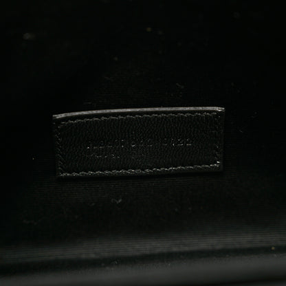 Saint Laurent Grain De Poudre Matelasse Chevron Monogram Cassandre Flap Pouch Natural Dark 6 of 9