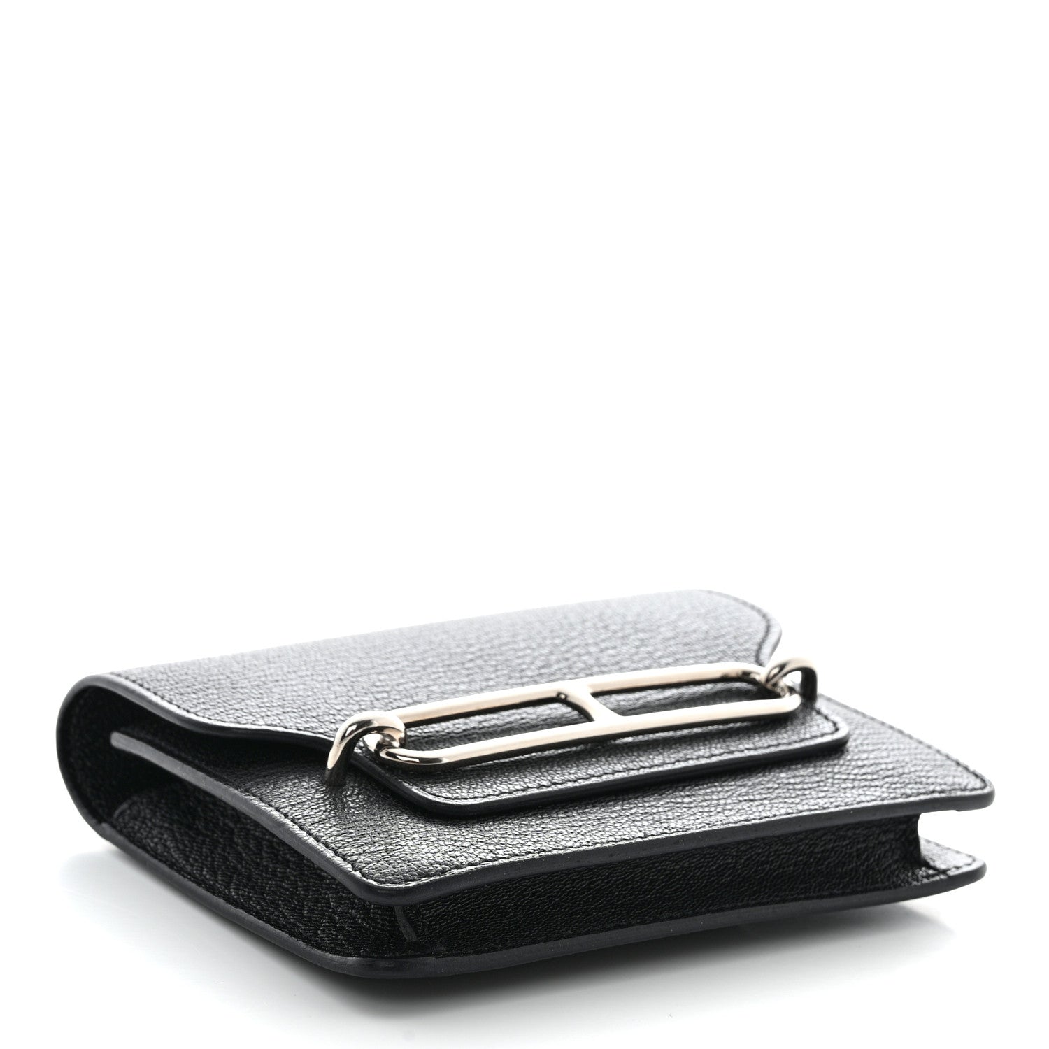 Hermes Chevre Mysore Roulis Slim Wallet Black 5 of 12