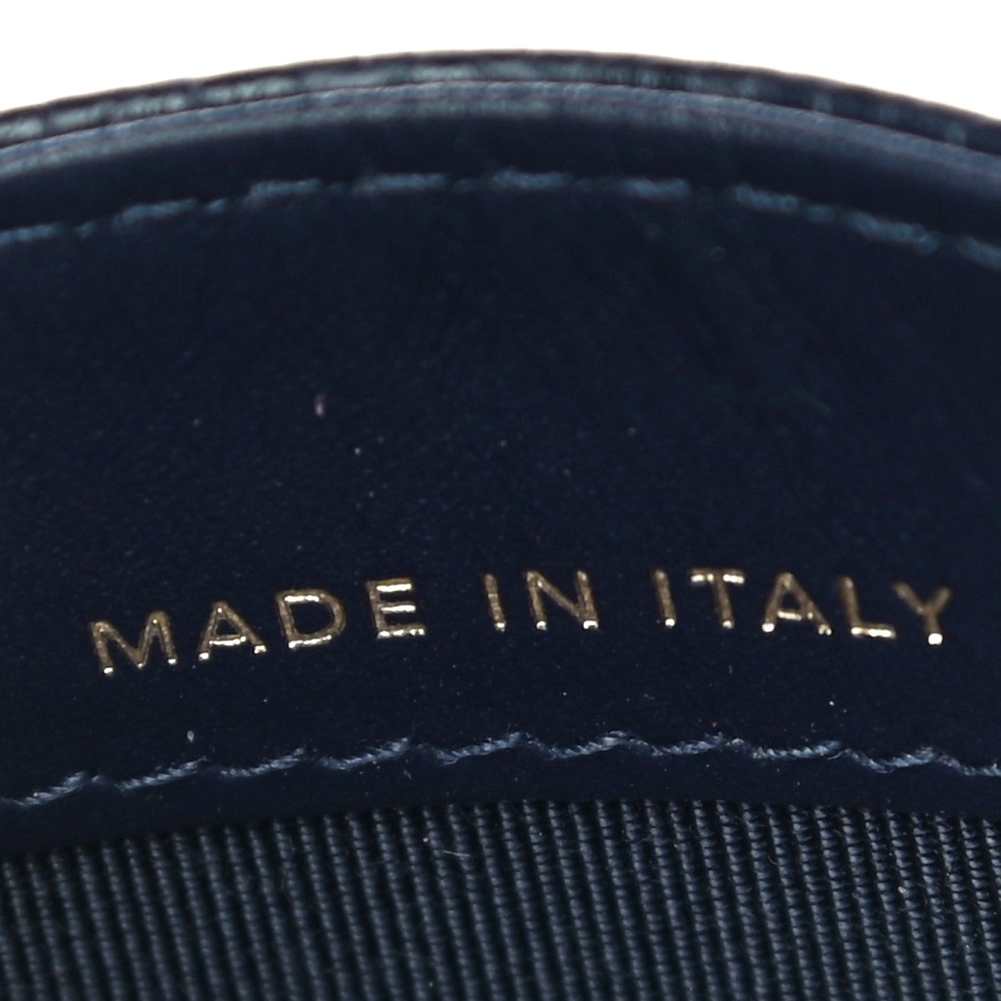 Caviar Quilted Card Holder Navy