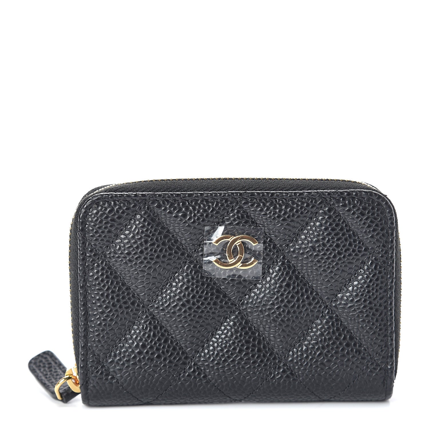 Chanel Caviar Quilted Zip Coin Purse Black 1 of 7