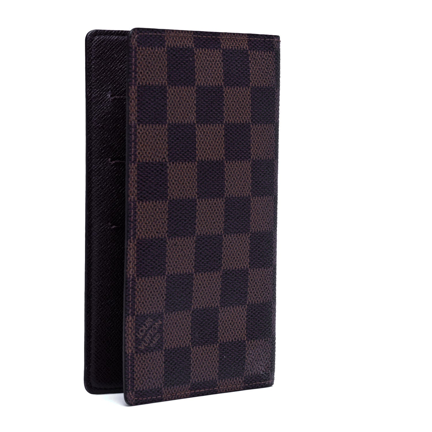 Louis Vuitton Damier Ebene Checkbook Cover Wallet 2 of 5