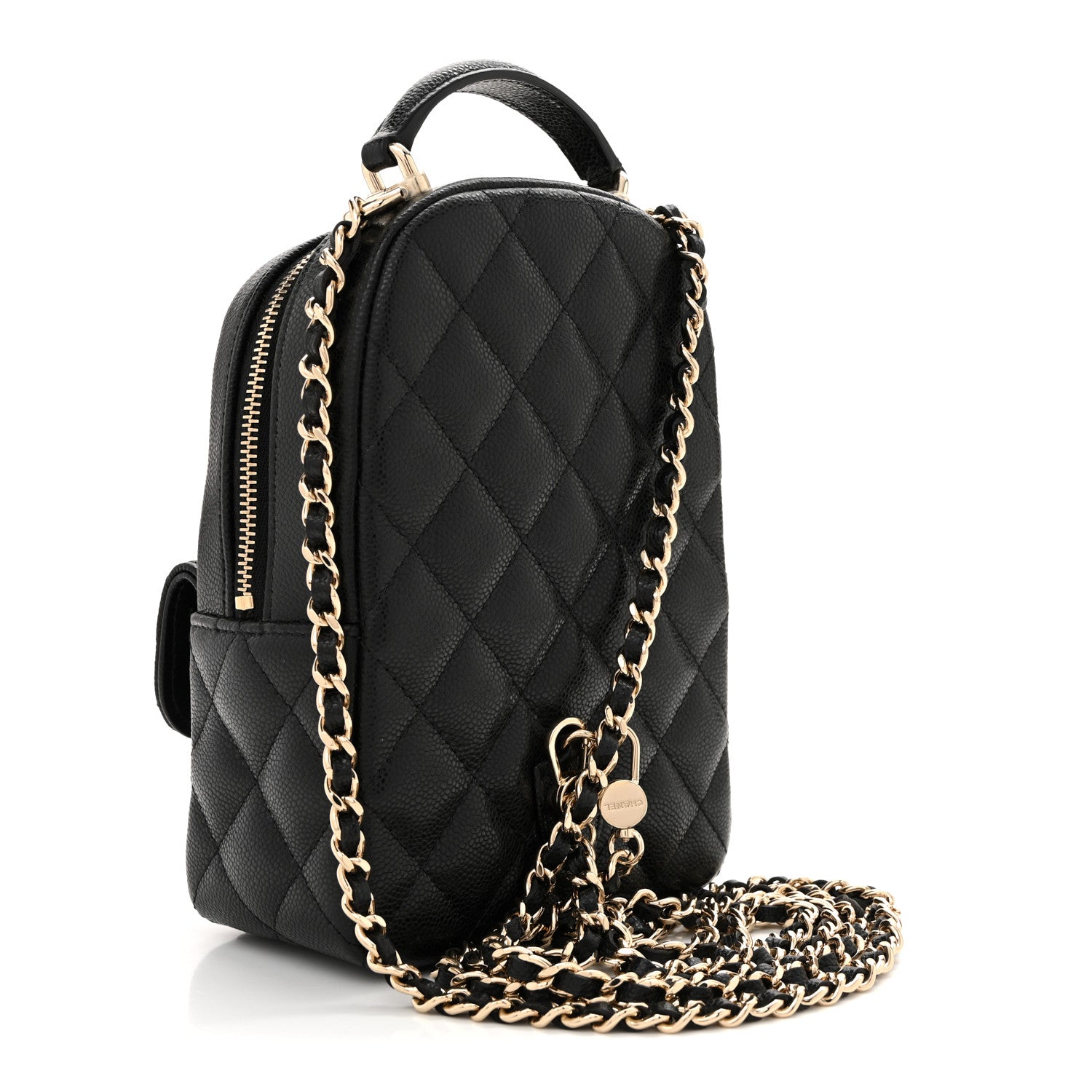 Chanel Caviar Quilted CC Mini Classic Backpack Black 3 of 11