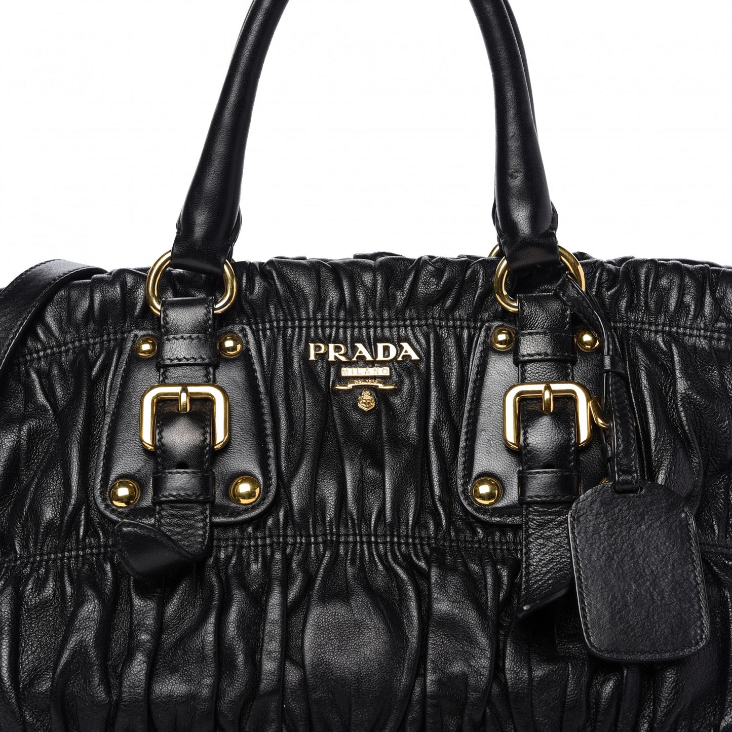 Nappa Gaufre Tote Black