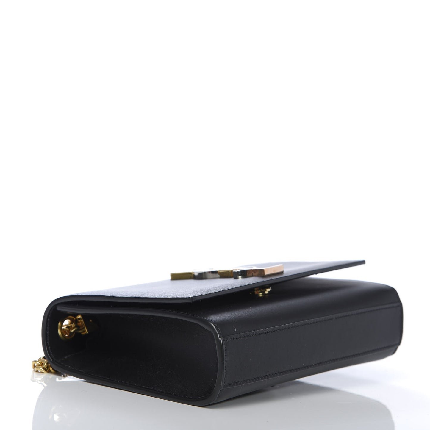Calfskin Small Monogram Kate Satchel Black
