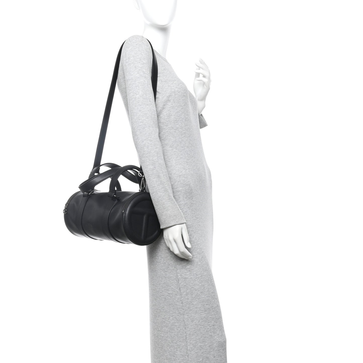 Vegan Leather Medium Duffle Black