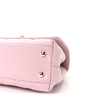 Chanel Caviar Quilted Mini Coco Handle Flap Light Pink 10 of 11