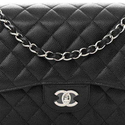 Chanel Caviar Quilted Jumbo Double Flap Black 7 of 9