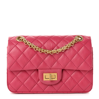 Chanel Aged Calfskin Quilted 2.55 Reissue Mini Flap Pink 1 of 10