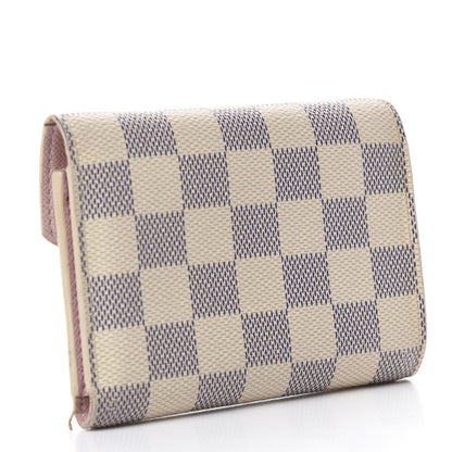 Louis Vuitton Damier Azur Victorine Wallet Rose Ballerine 3 of 12