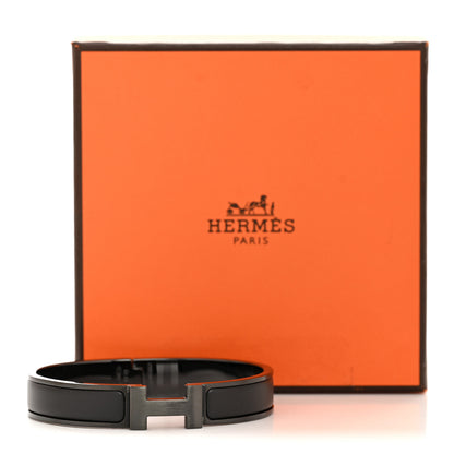 Hermes Matte Enamel Narrow Clic Clac HH Bracelet T5 So Black 5 of 5