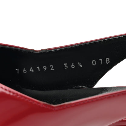 Gucci Nappa Mallory Pointed Toe Slingback Sandal 36.5 New Cherry 9 of 11