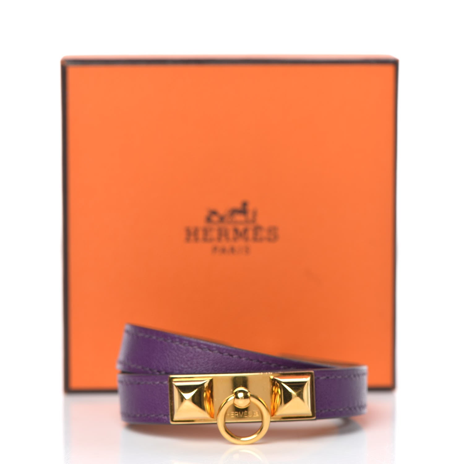 Hermes Swift Rivale Double Tour Bracelet M Ultraviolet 7 of 7