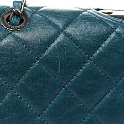 Chanel Calfskin Quilted Large Single Flap Bleu 13 of 13