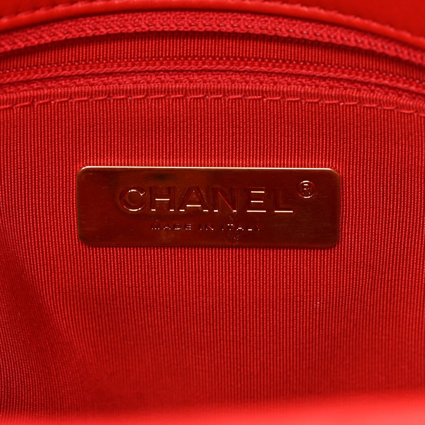 Jersey Lambskin Quilted Large Chanel 19 Flap Red