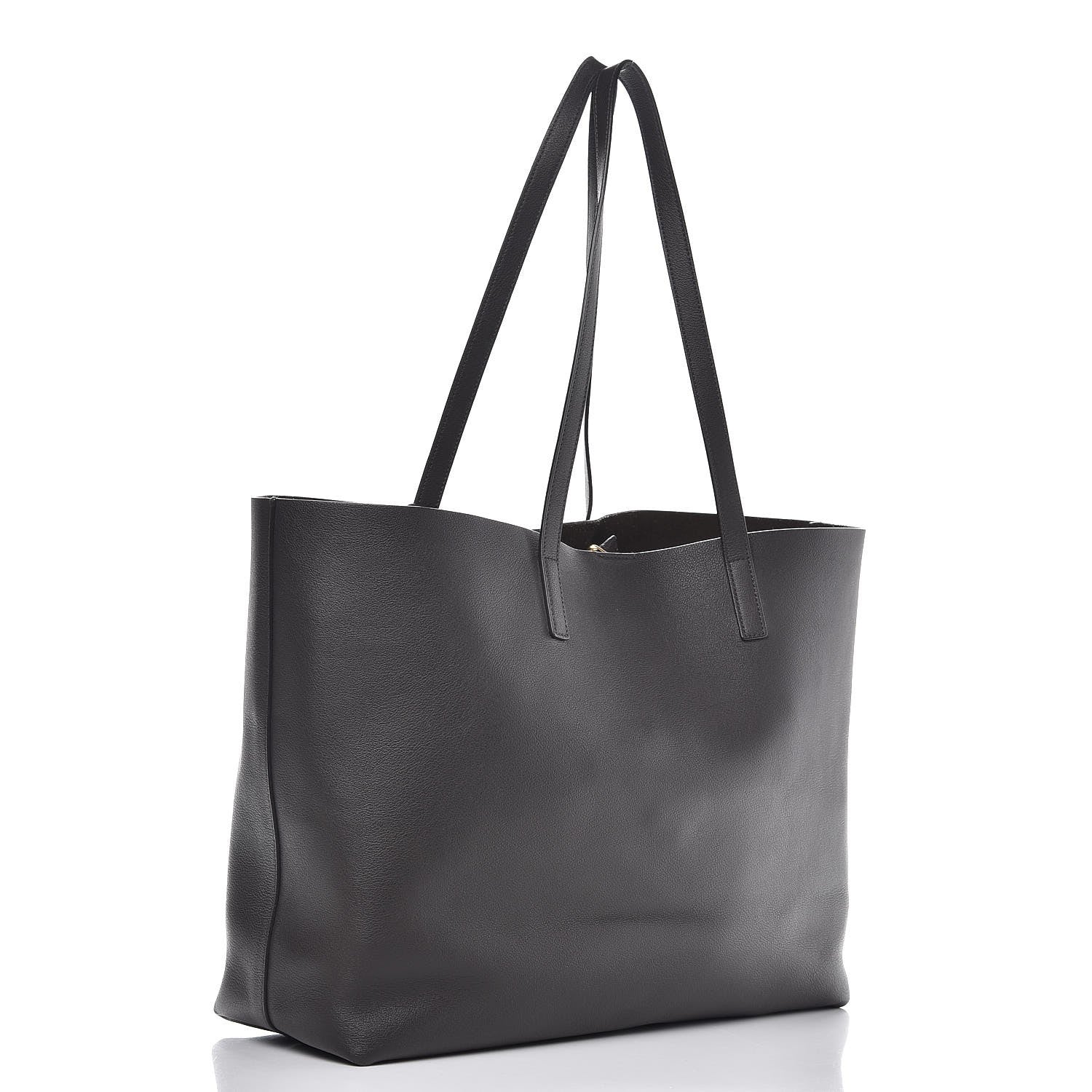 Saint Laurent Calfskin Large Shopping Tote Dark Grey 4 of 8