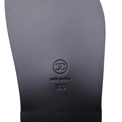 Chanel Lambskin Velcro Dad Sandals 35 Black 6 of 9