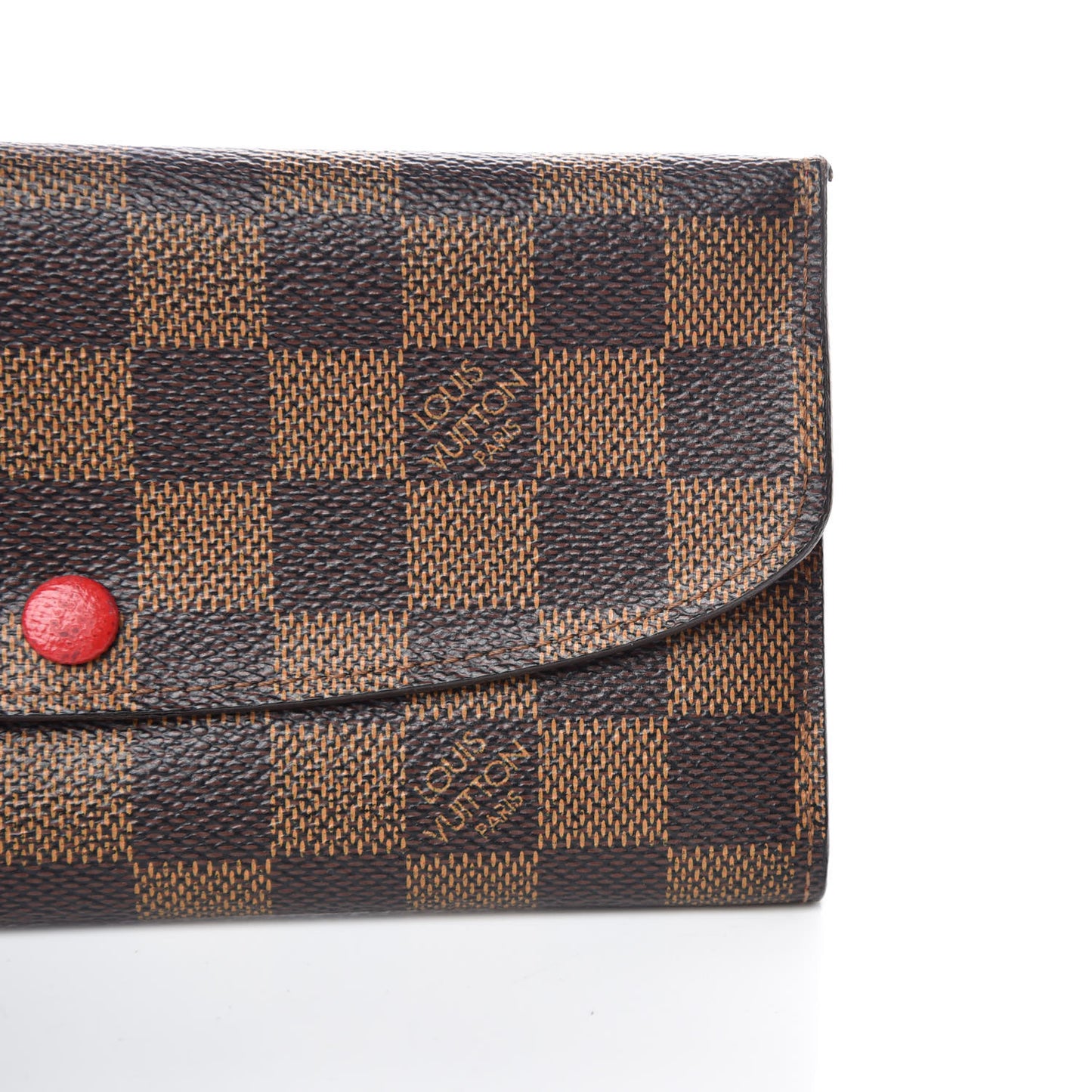Damier Ebene Emilie Wallet Red