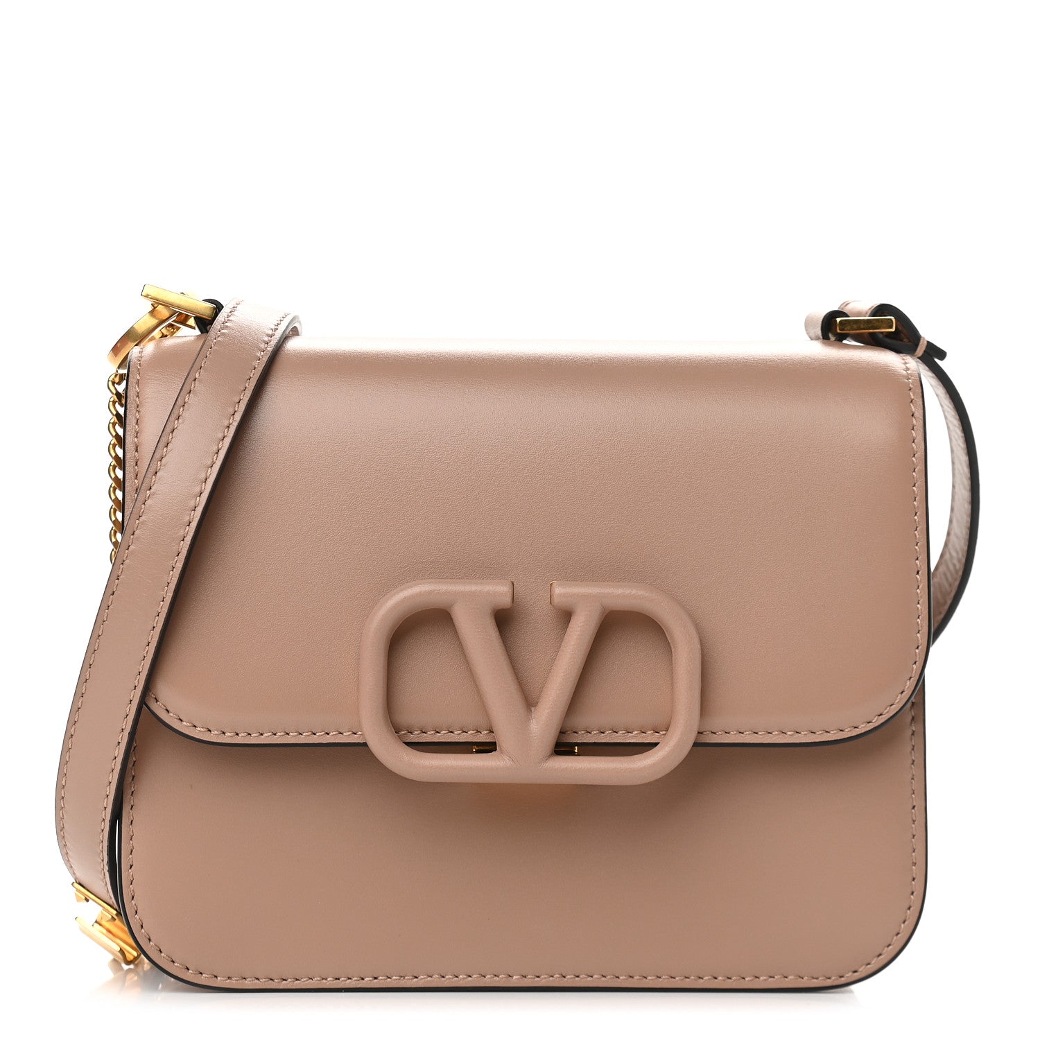 Valentino Garavani Smooth Calfskin Small VSling Shoulder Bag Rose Cannelle 1 of 8