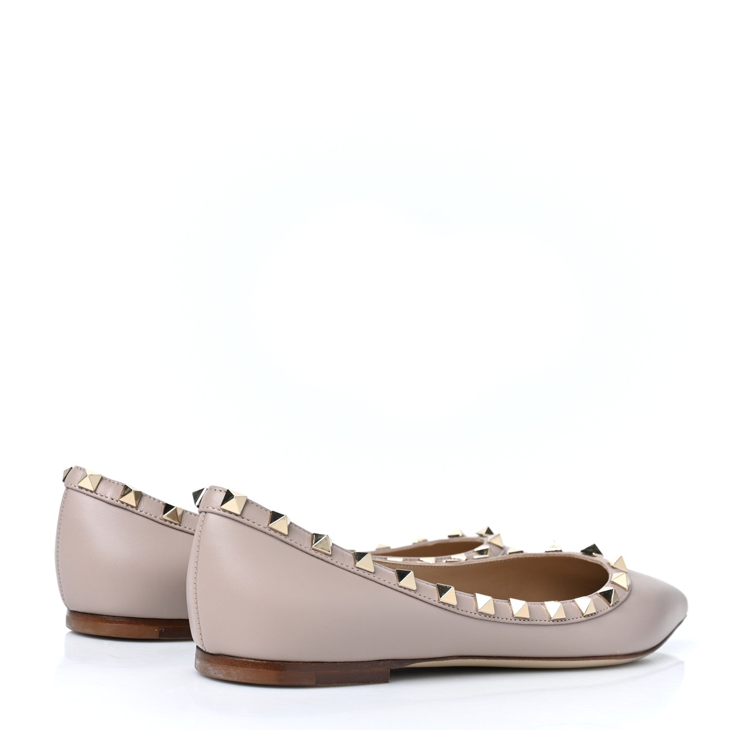 Valentino Garavani Nappa Rockstud Ballerina Flats 38 Poudre 4 of 8