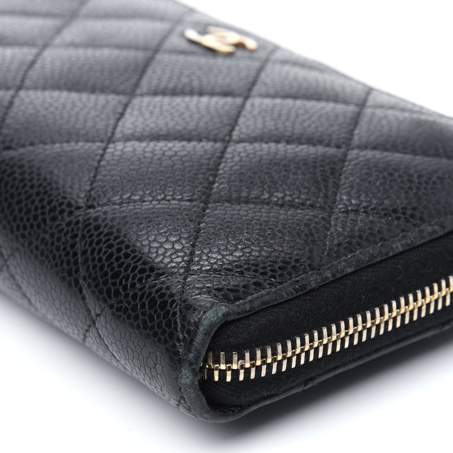 Chanel Caviar Quilted Large Gusset Zip Around Wallet Black 16 of 24