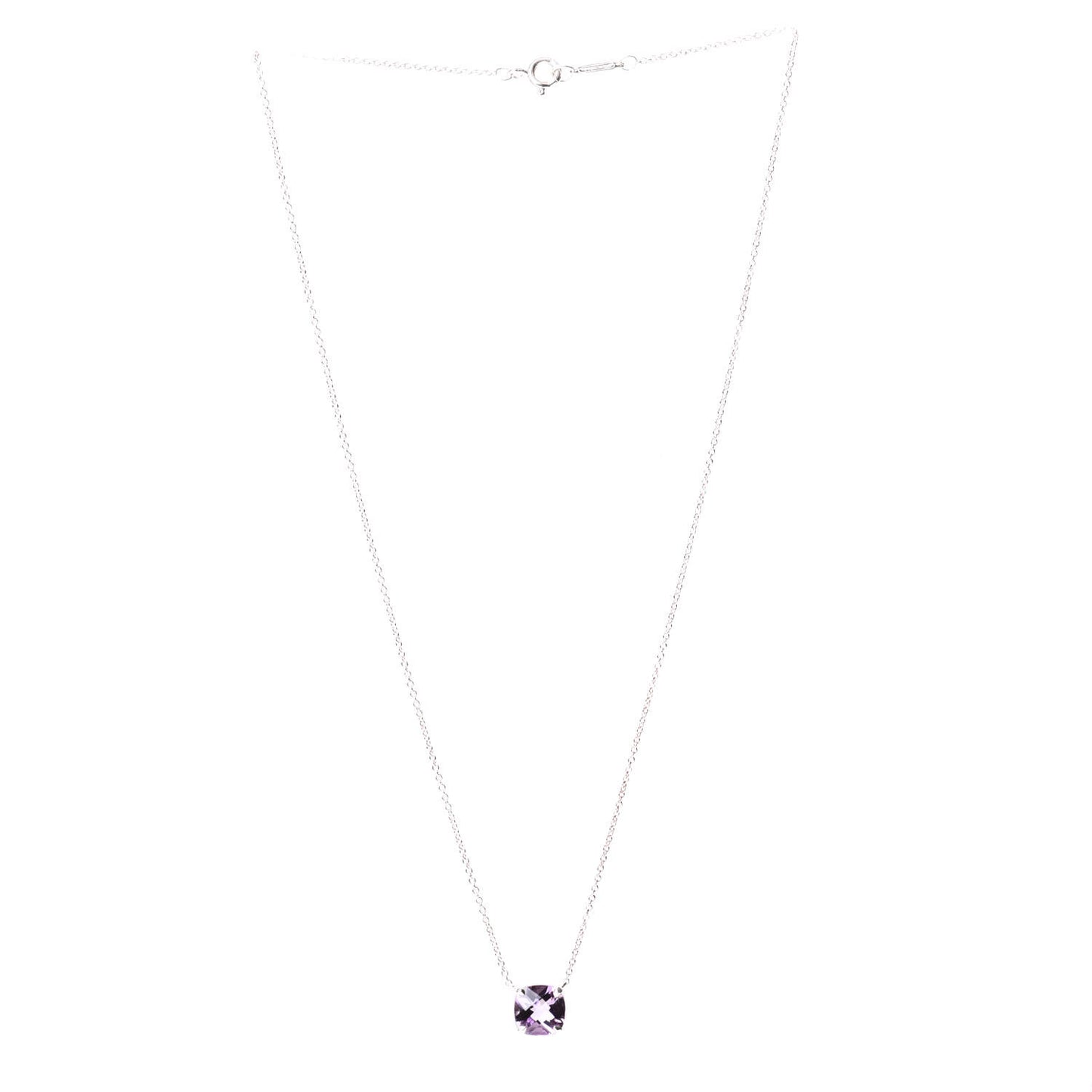 Sterling Silver Amethyst Sparklers Pendant Necklace