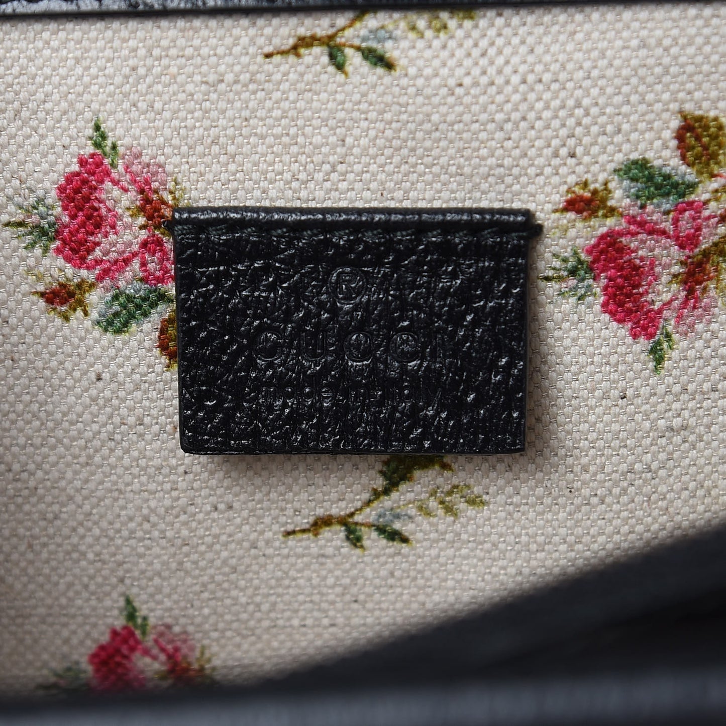 Calfskin Web Floral Embroidered Medium Dionysus Shoulder Bag Black