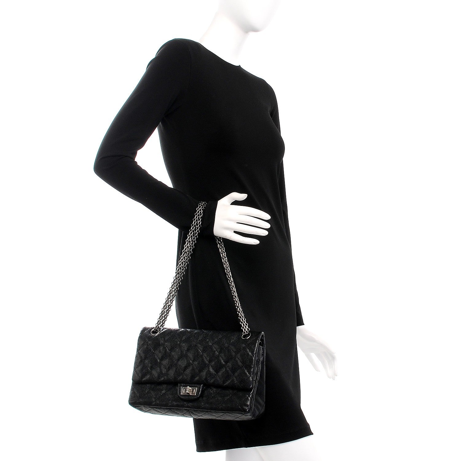 Chanel Caviar Quilted 2.55 Reissue 226 Flap Black 2 of 10