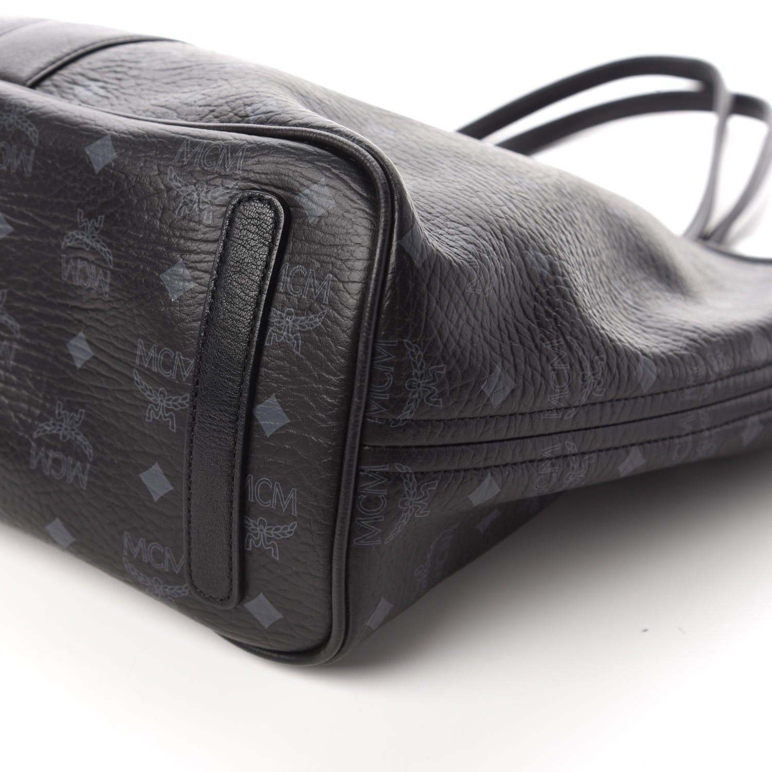MCM Visetos Medium Liz Reversible Shopper Tote Black 7 of 16
