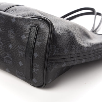 MCM Visetos Medium Liz Reversible Shopper Tote Black 7 of 16