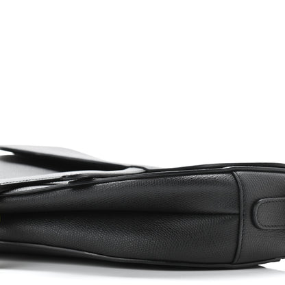 Christian Dior Grained Calfskin Saddle Bag Black 10 of 11