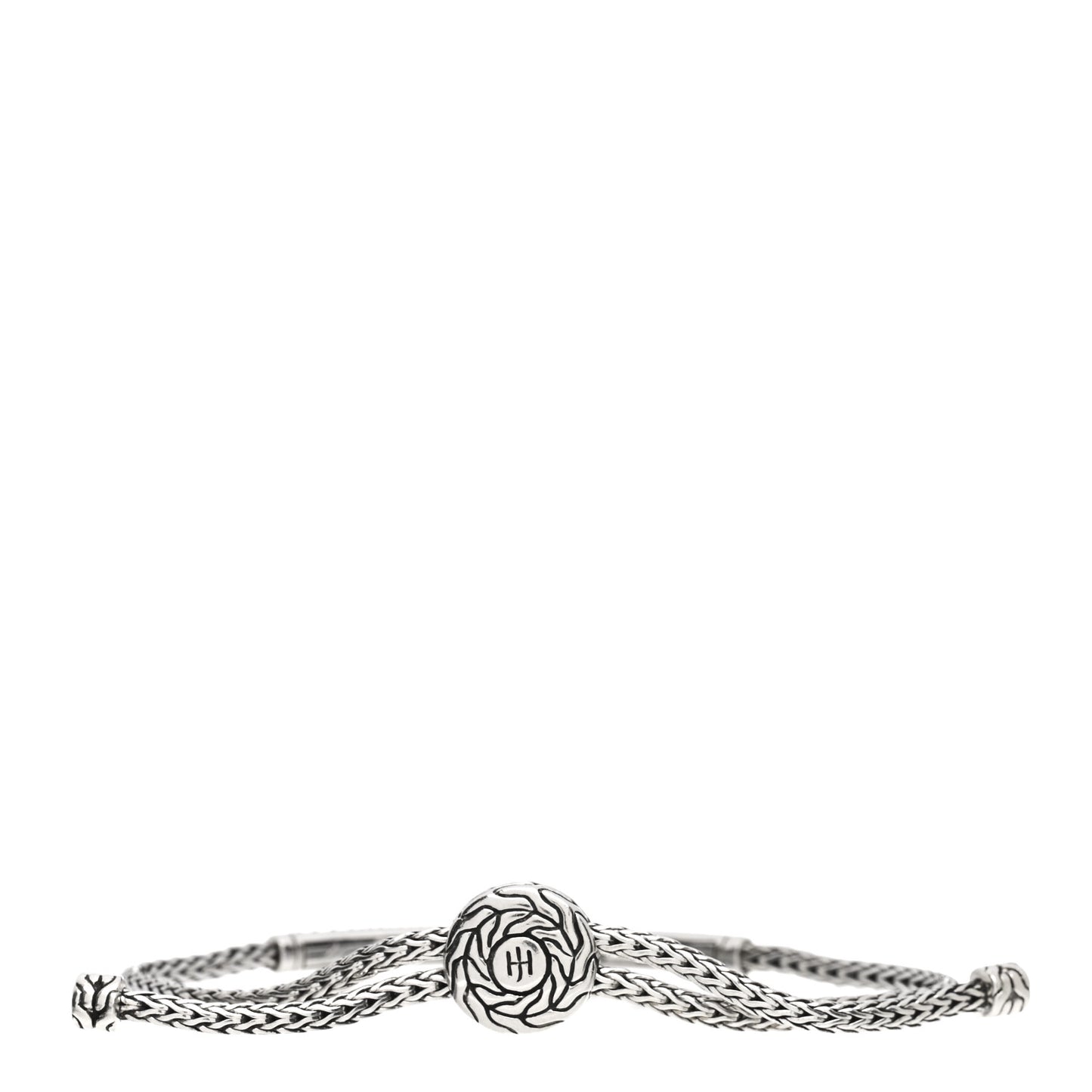 Sterling Silver Garnet Pull Through Station Bracelet