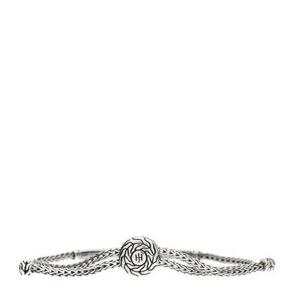 John Hardy Sterling Silver Garnet Pull Through Station Bracelet 2 of 4