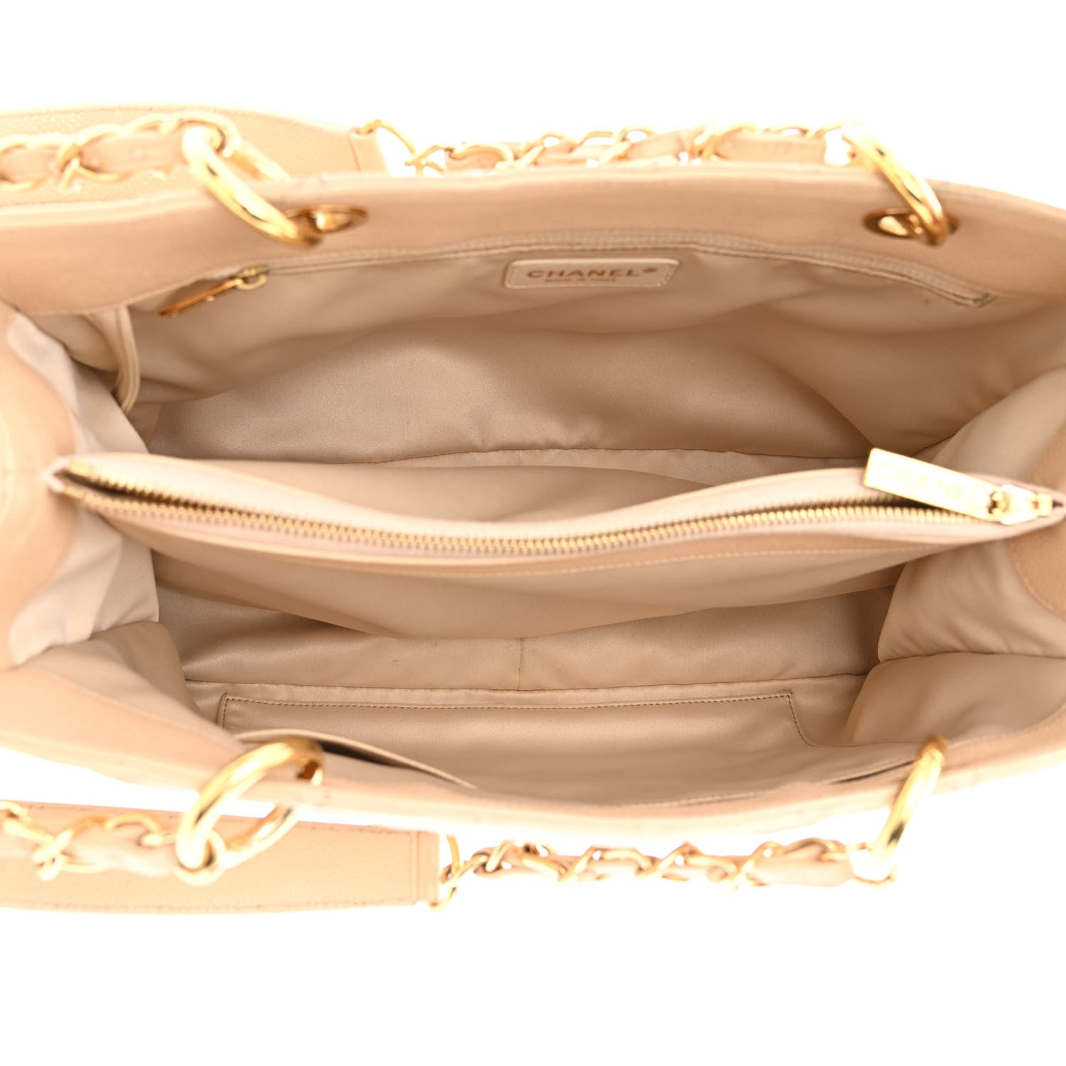 Chanel Caviar Quilted Grand Shopping Tote GST Beige Clair 5 of 14