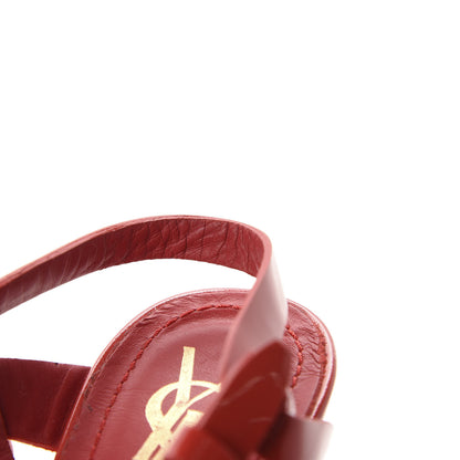 Saint Laurent Patent Tribute 75 Platform Sandals 37 Red 9 of 17