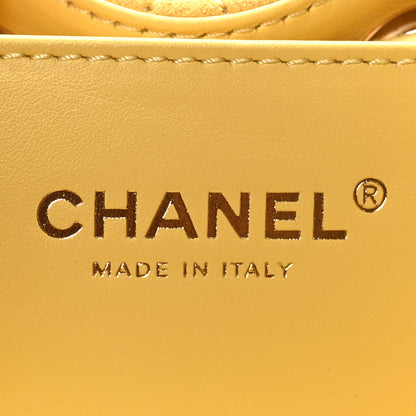 Chanel Suede Quilted Mini Chanel 25 Handbag Yellow 5 of 9